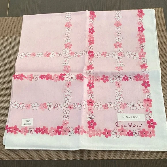 Nina Ricci Cherry Blossom Large Handkerchief - Picture 2 of 4